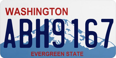 WA license plate ABH9167