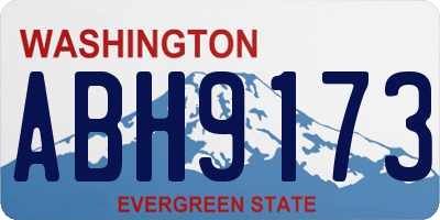 WA license plate ABH9173