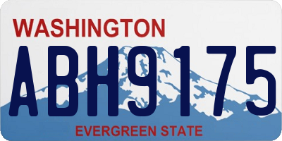 WA license plate ABH9175
