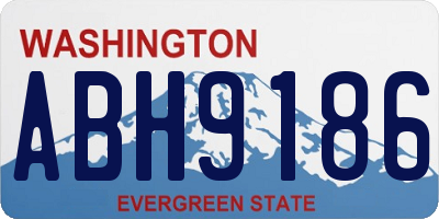 WA license plate ABH9186