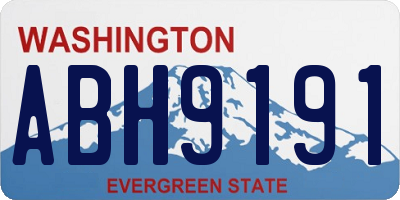 WA license plate ABH9191