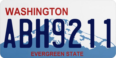 WA license plate ABH9211