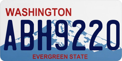 WA license plate ABH9220
