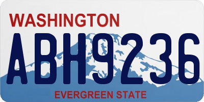 WA license plate ABH9236