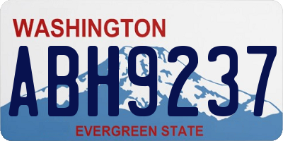 WA license plate ABH9237