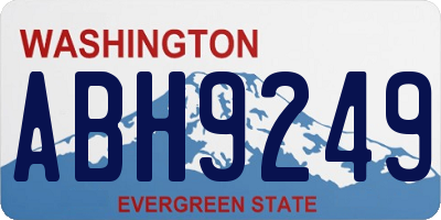 WA license plate ABH9249
