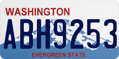 WA license plate ABH9253