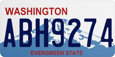 WA license plate ABH9274