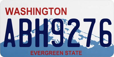 WA license plate ABH9276