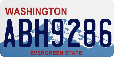 WA license plate ABH9286