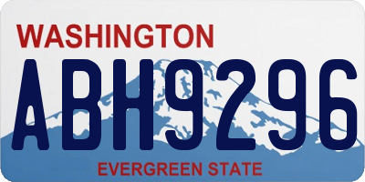 WA license plate ABH9296