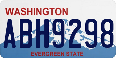 WA license plate ABH9298