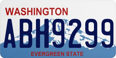 WA license plate ABH9299