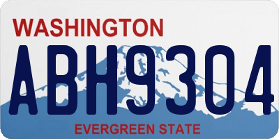 WA license plate ABH9304