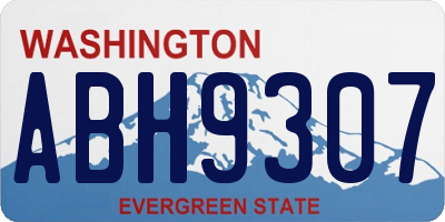 WA license plate ABH9307