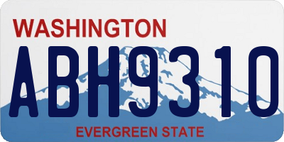 WA license plate ABH9310