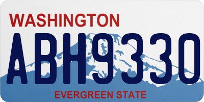 WA license plate ABH9330