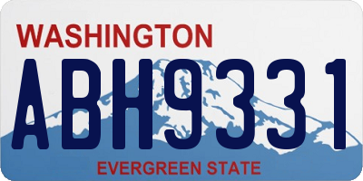 WA license plate ABH9331