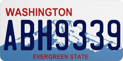 WA license plate ABH9339