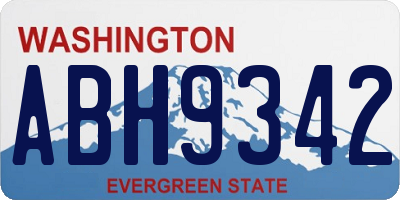 WA license plate ABH9342