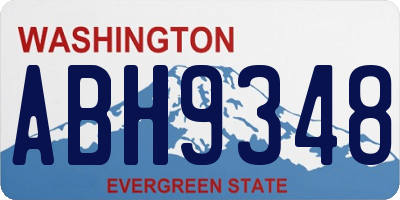 WA license plate ABH9348
