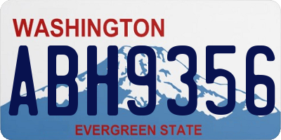 WA license plate ABH9356