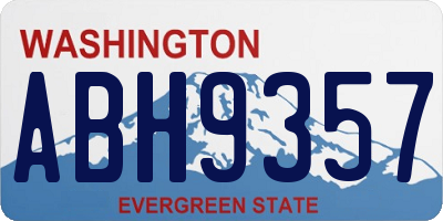 WA license plate ABH9357
