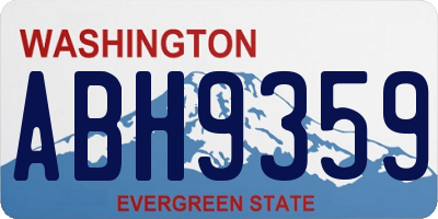 WA license plate ABH9359