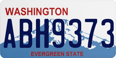 WA license plate ABH9373
