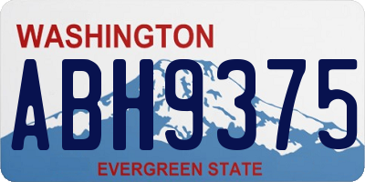 WA license plate ABH9375