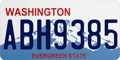 WA license plate ABH9385