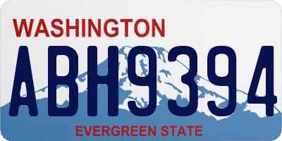 WA license plate ABH9394