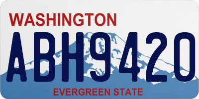 WA license plate ABH9420