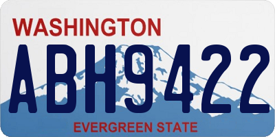 WA license plate ABH9422