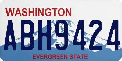 WA license plate ABH9424