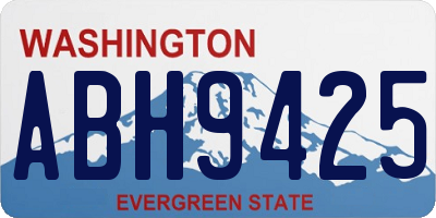 WA license plate ABH9425