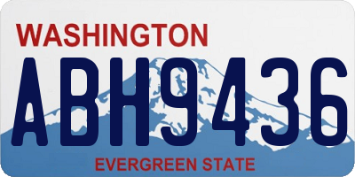 WA license plate ABH9436