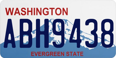 WA license plate ABH9438