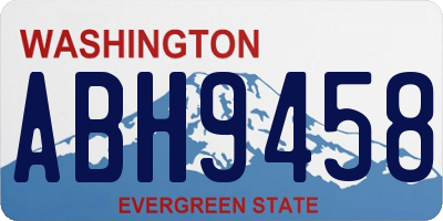 WA license plate ABH9458