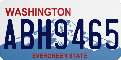 WA license plate ABH9465