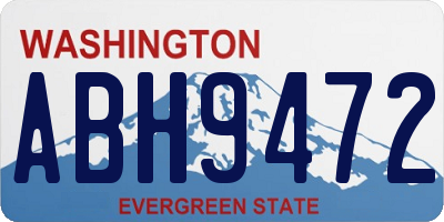 WA license plate ABH9472