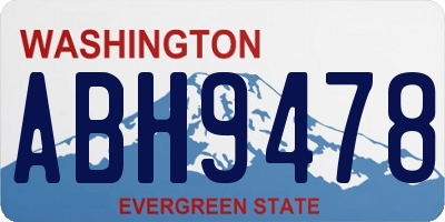WA license plate ABH9478
