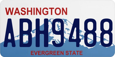 WA license plate ABH9488