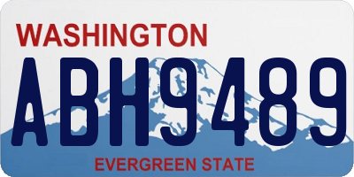 WA license plate ABH9489