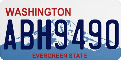 WA license plate ABH9490