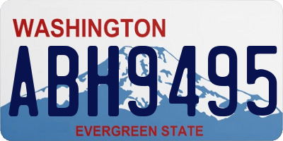 WA license plate ABH9495