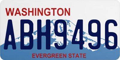 WA license plate ABH9496
