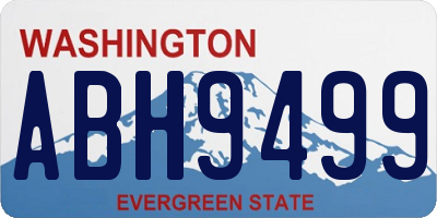 WA license plate ABH9499