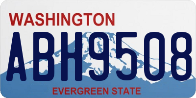 WA license plate ABH9508