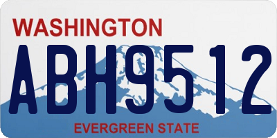 WA license plate ABH9512